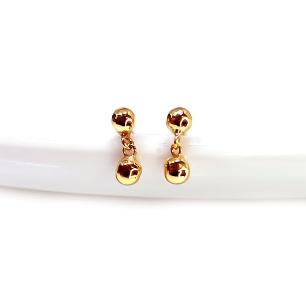Brinco em Ouro 18k Pingente Bolinha