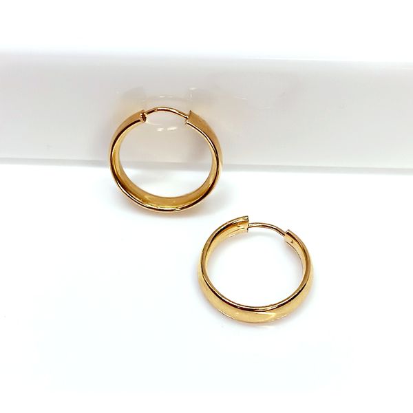 Brinco em Ouro 18k Argola Clássica 13 Milímetros
