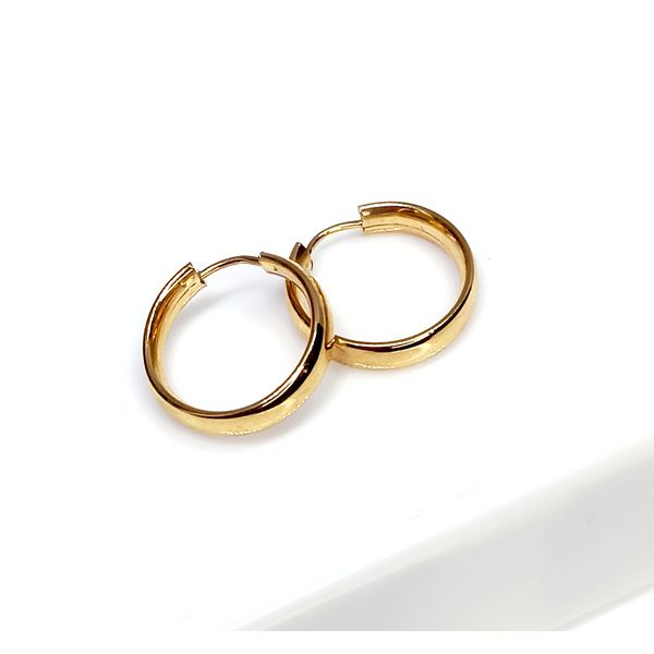 Brinco em Ouro 18k Argola Clássica 13 Milímetros