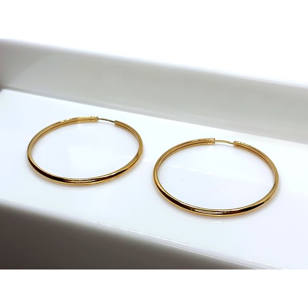 Brinco Argola Fio Redondo em Ouro 18k