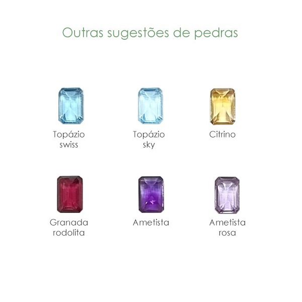 Conjunto de Gargantilha com Brincos Retângular Pingente Redondo em Ouro 18k
