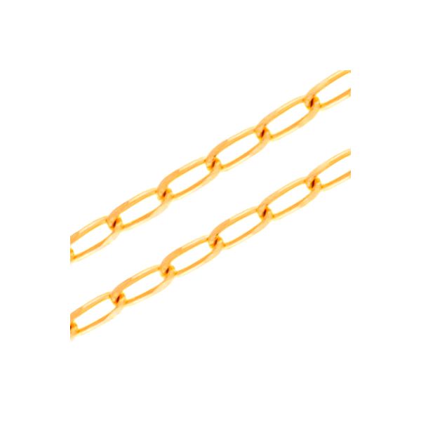 Corrente em Ouro 18k Groumet elos Longos Fina