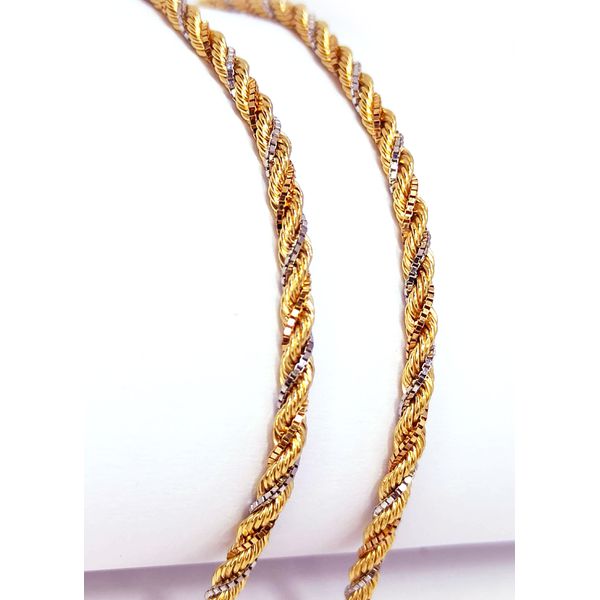 Cordão Torcido Tricolor em Ouro 18k