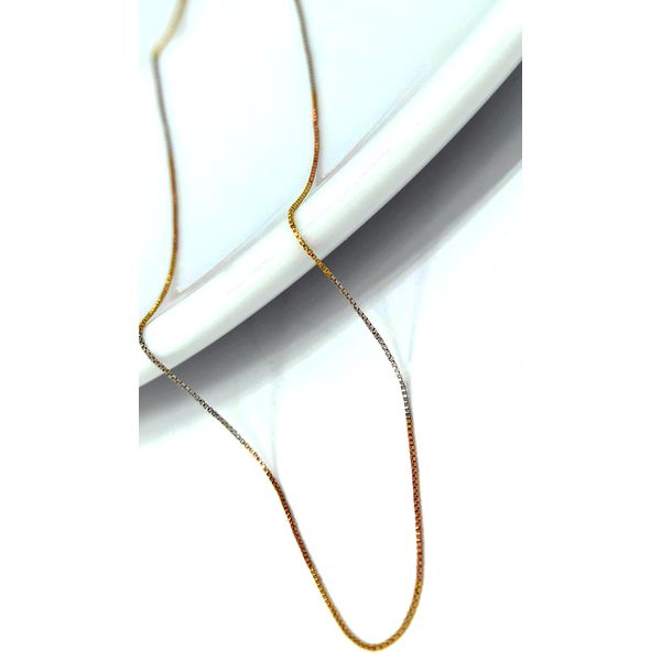 Corrente Veneziana em Ouro 18k Tricolor 40cm