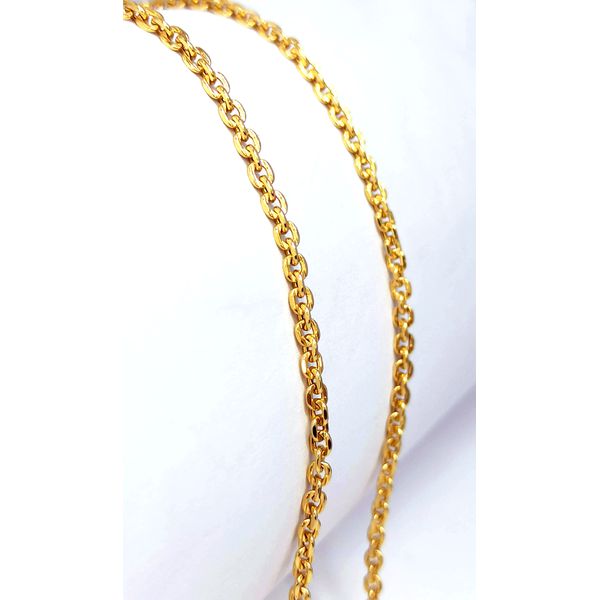 Corrente em Ouro 18k Modelo Cadeado Diamantado Oca com 60 Centímetros