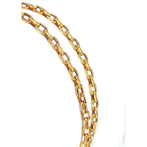 Corrente em Ouro 18k Modelo Cadeado Oca com 60 Centímetros