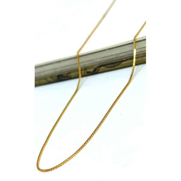CORRENTE VENEZIANA 0,5MM 45CM EM OURO 18K