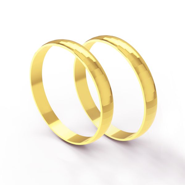 Aliança em Ouro 18k Trabalhada personalizada para Casamento e Noivado