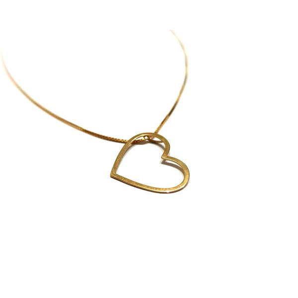 Gargantilha em Ouro 18k Pingente de Coração