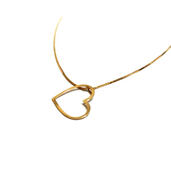 Gargantilha em Ouro 18k Pingente de Coração