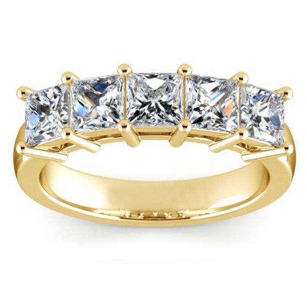 Meia Aliança - Brilhantes Prince - Ouro 18k