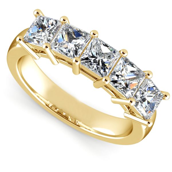 Meia Aliança - Brilhantes Prince - Ouro 18k