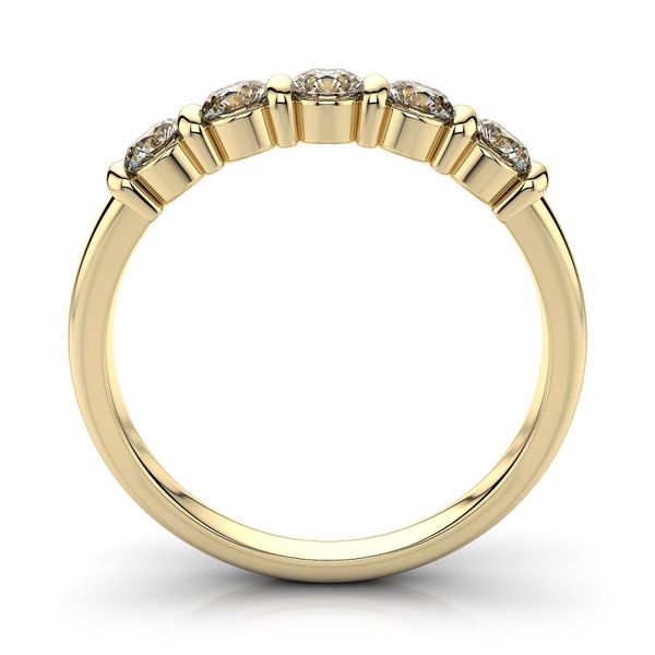 Meia Aliança com Diamantes