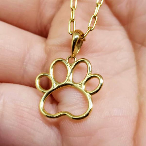 Pingente Pata de Cachorro Ouro 18k