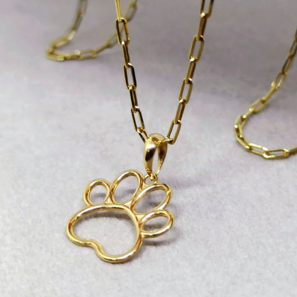 Pingente Pata de Cachorro Ouro 18k