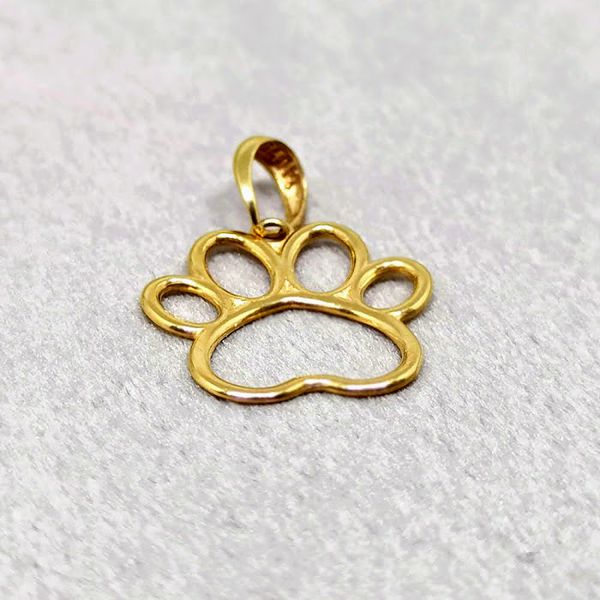 Pingente Pata de Cachorro Ouro 18k