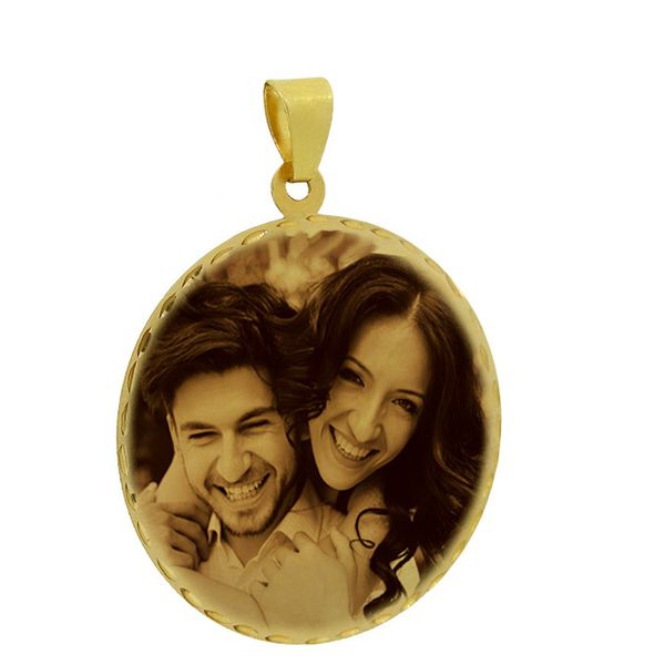  Pingente Memorias Afetivas Fotogravacão - Ouro 18k 750 