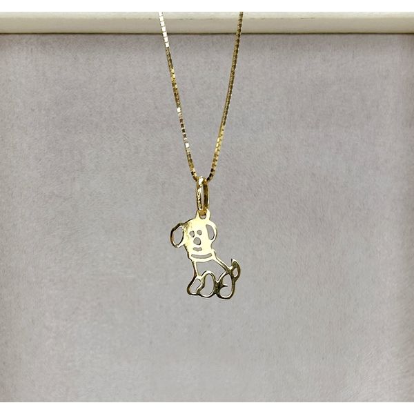 Pingente em Ouro 18k Cachorro Vazado