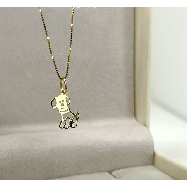 Pingente em Ouro 18k Cachorro Vazado