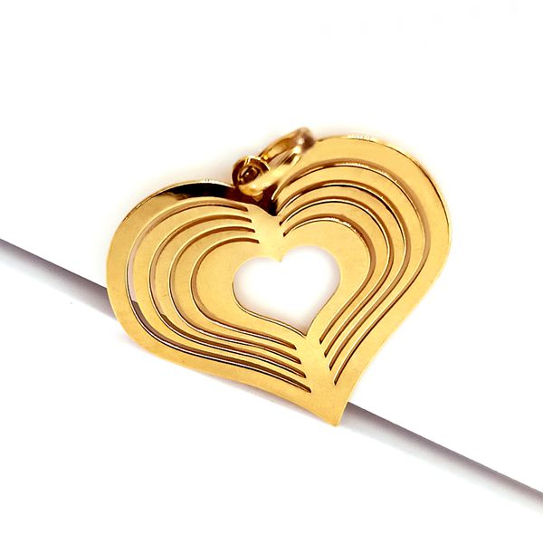 Pingente Coração 3D em Ouro 18k