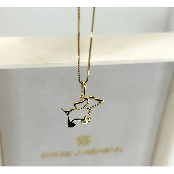 Pingente Cachorrinho Vazado em Ouro 18k