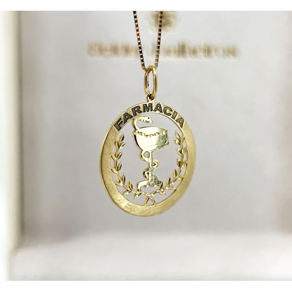 Pingente em Ouro 18k curso de Farmácia