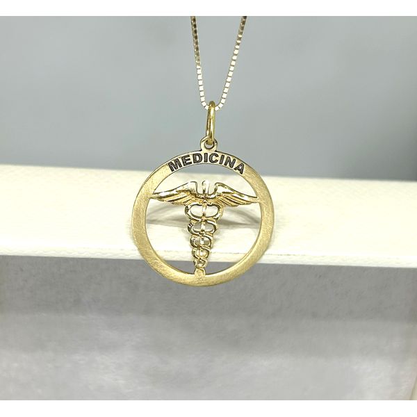 Pingente em Ouro 18k Medalha Medicina