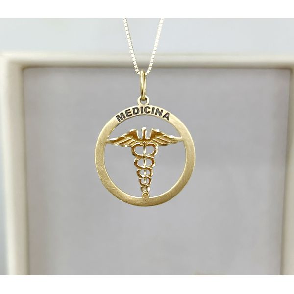 Pingente em Ouro 18k Medalha Medicina