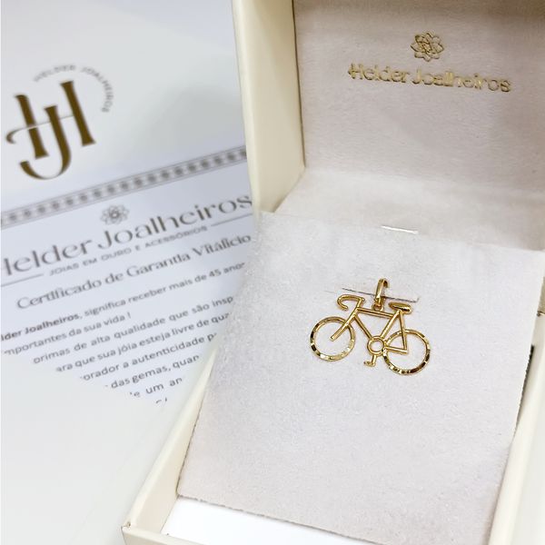 Pingente Bicicleta em Ouro 18k 
