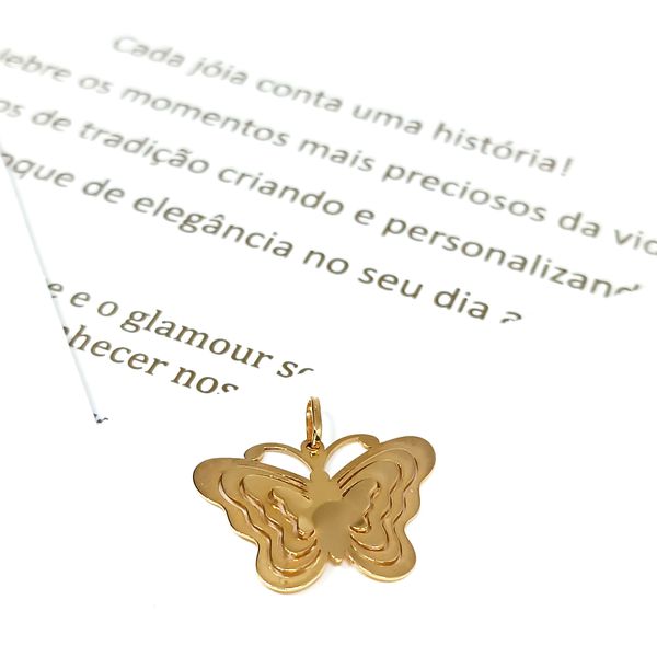 Pingente Borboleta em Ouro 18k 