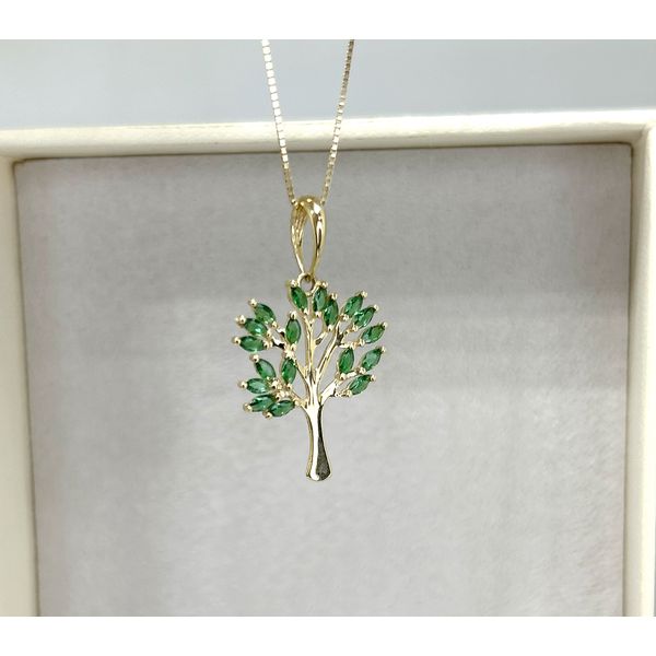 Pingente Arvore da Vida Esmeraldas