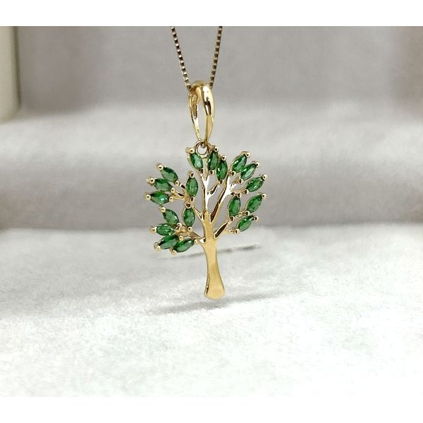 Pingente Arvore da Vida Esmeraldas