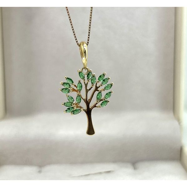 Pingente Arvore da Vida Esmeraldas