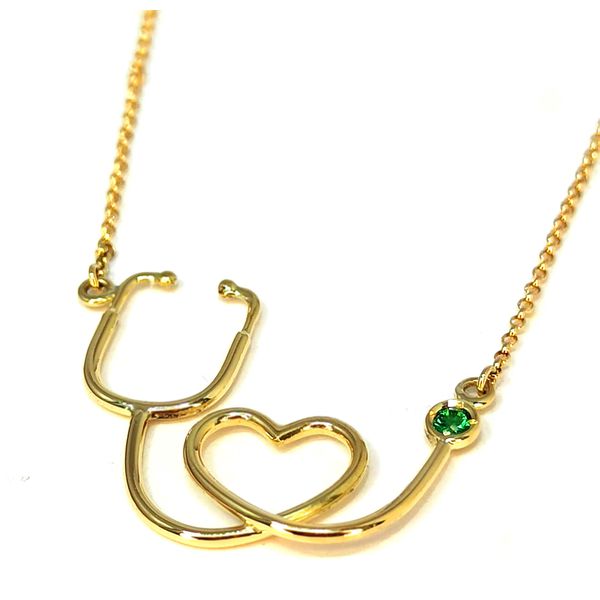 Gargantilha Pingente em Ouro 18k Estetoscópio