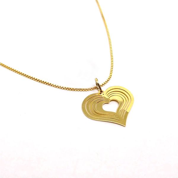 Pingente Coração 3D em Ouro 18k
