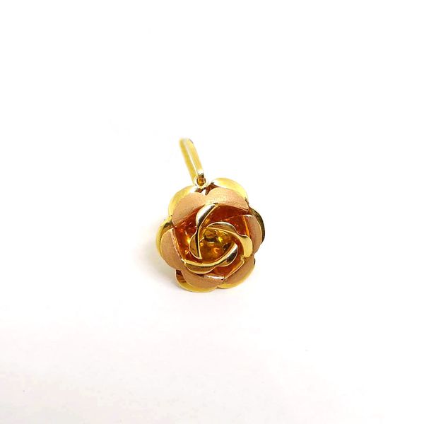 Pingente Flor em Ouro 18k Rosê e Amarelo
