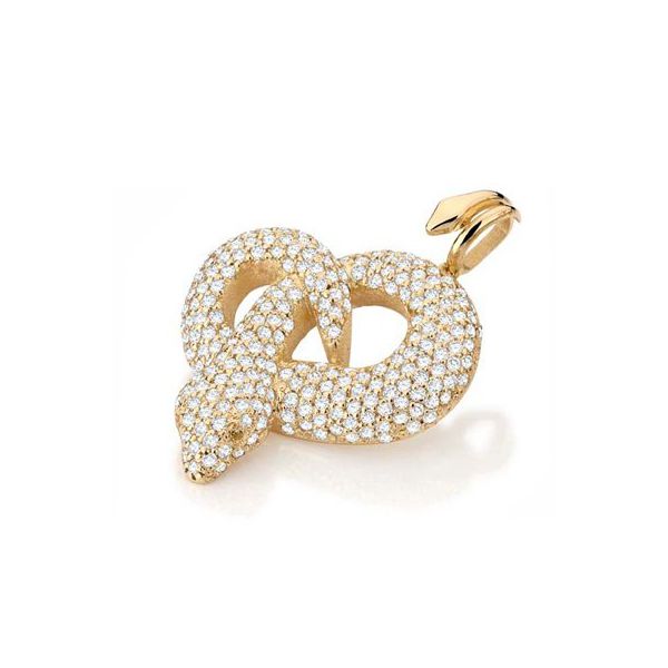 Pingente Cobra Cravejado com Diamantes