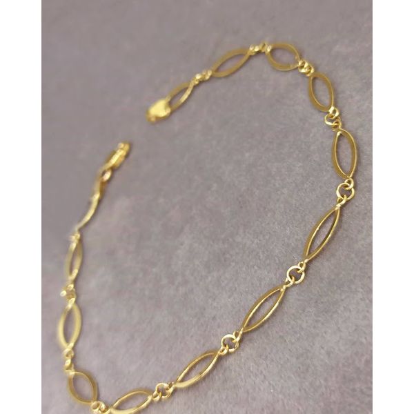 Pulseira em Ouro 18k Chapas Navete