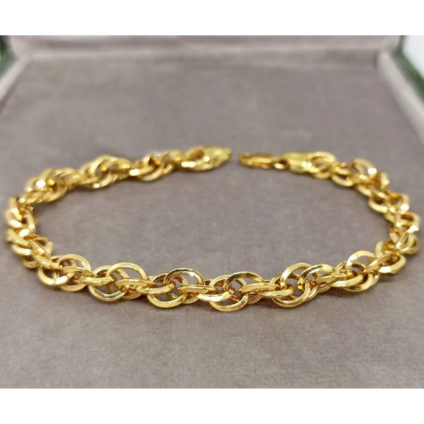 Pulseira em Ouro 18k Círculos Entrelaçados