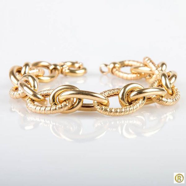 Pulseira 18k Elo Fosco e Polido