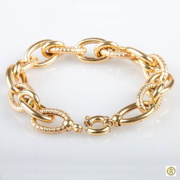 Pulseira 18k Elo Fosco e Polido