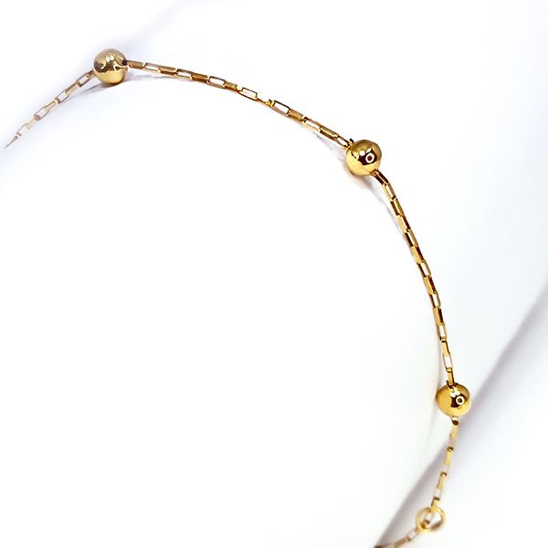 Pulseira de Bolinha - Ouro 18k 750
