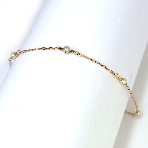 Pulseira Infantil de Pérola - Ouro 18k 750