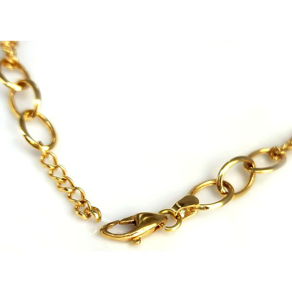 Pulseira em Ouro 18k Elo Português com Berloques de Chave e Coração