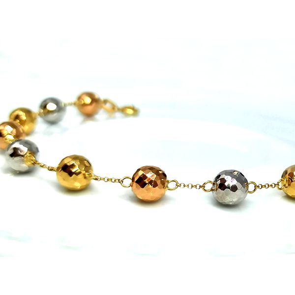 Pulseira em Ouro 18k Tricolor Diamantada