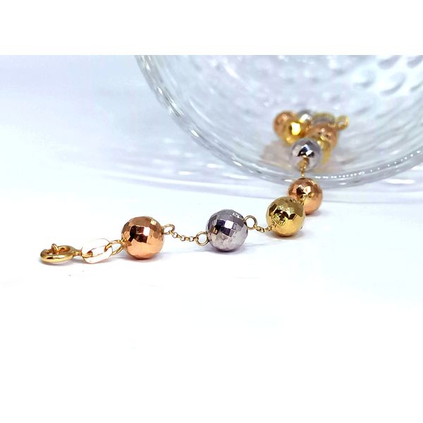 Pulseira em Ouro 18k Tricolor Diamantada