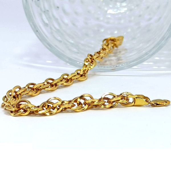 Pulseira em Ouro 18k Círculos Entrelaçados