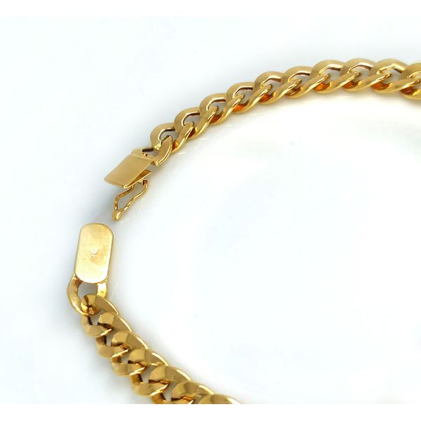 Pulseira em Ouro 18k Groumet Achatada