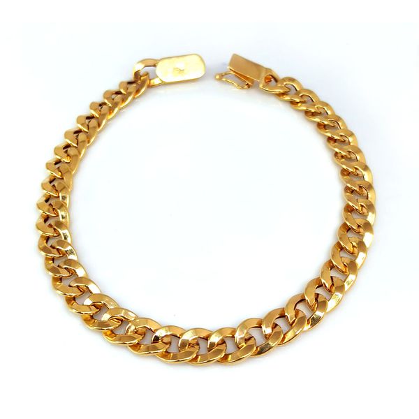 Pulseira em Ouro 18k Groumet Achatada