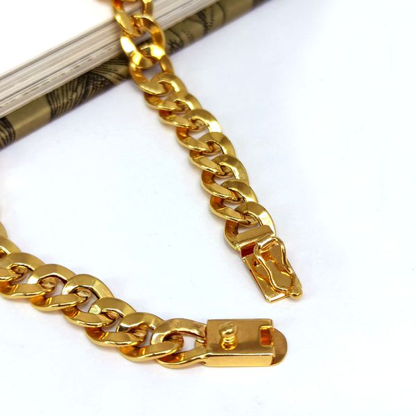 Pulseira em Ouro 18k Groumet Achatada